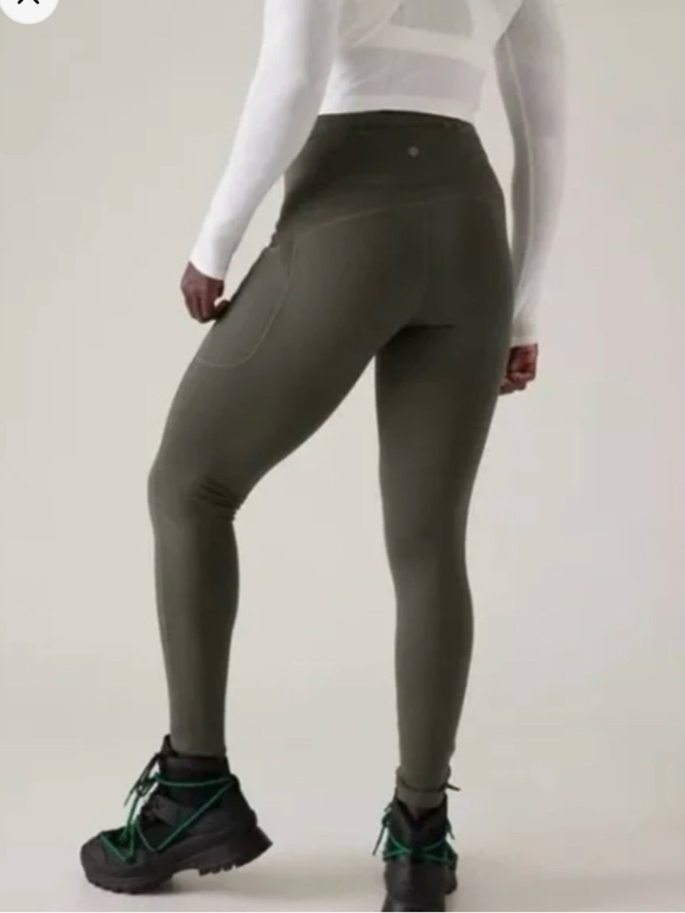 Athleta womens altitude stash tight Polartec power stretch leggings size XS
